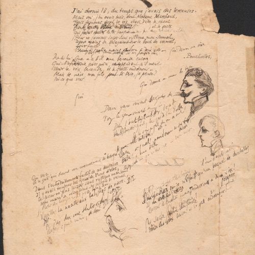 Manuscrit L'Aiglon par Edmond Rostand. Inv1966.3.6