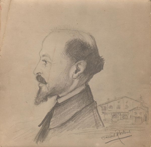 Portrait Albert Tournaire fait par Edmond Rostand